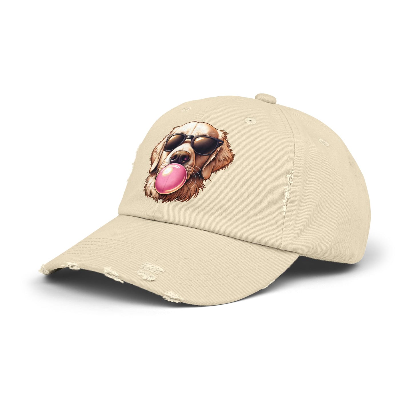 Golden-with-Gum-Unisex Distressed Cap