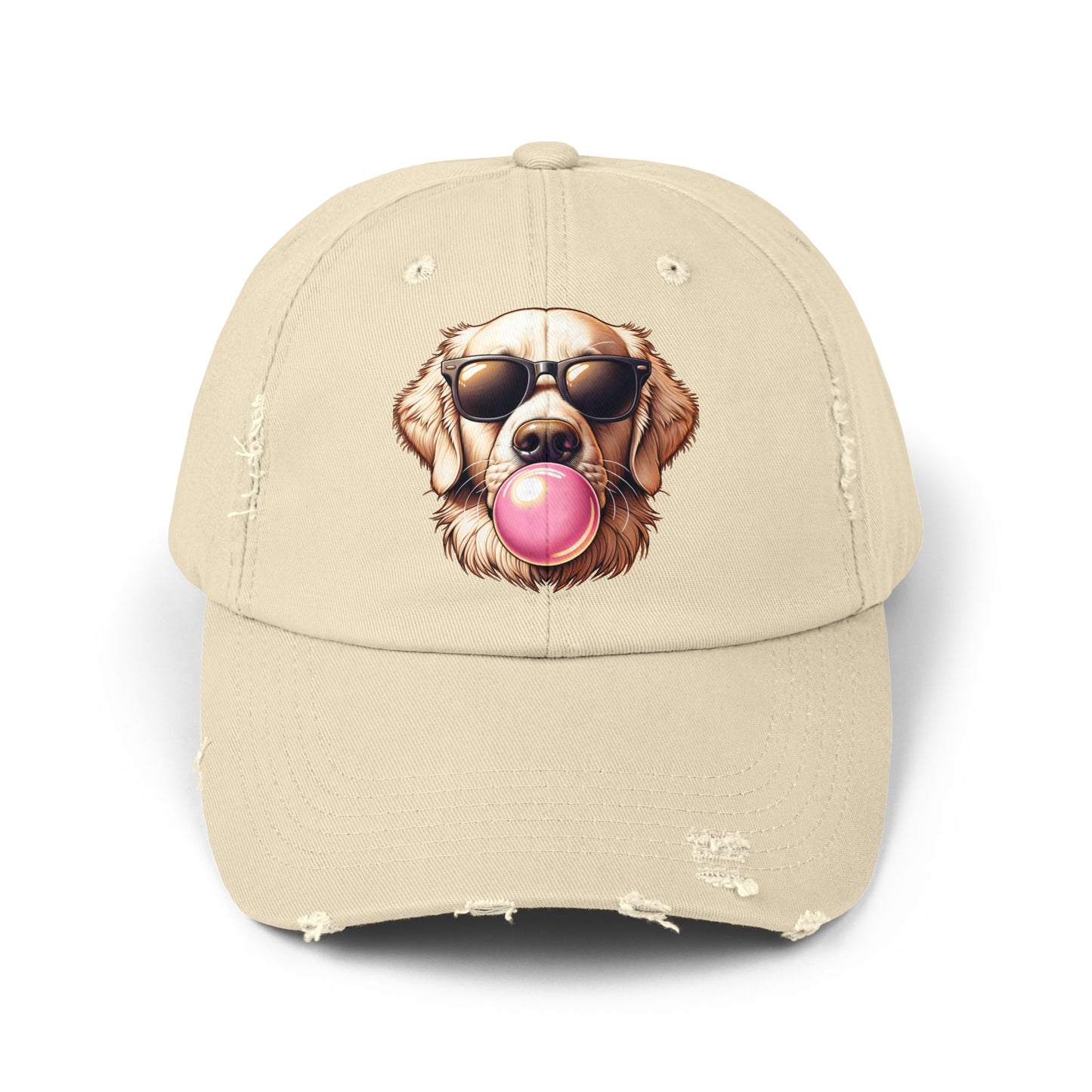 Golden-with-Gum-Unisex Distressed Cap