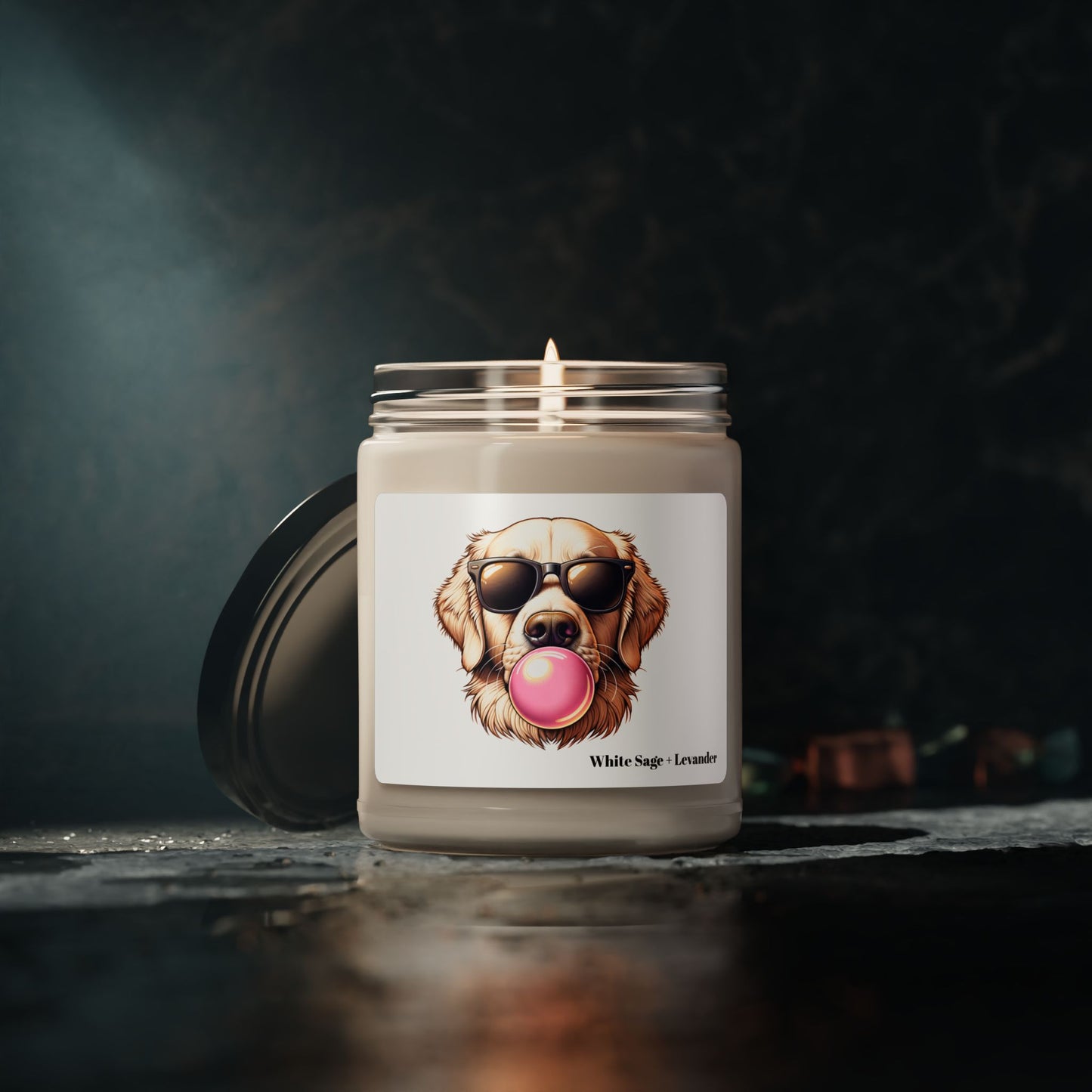 Golden-with-Gum-Scented Soy Candle, 9oz