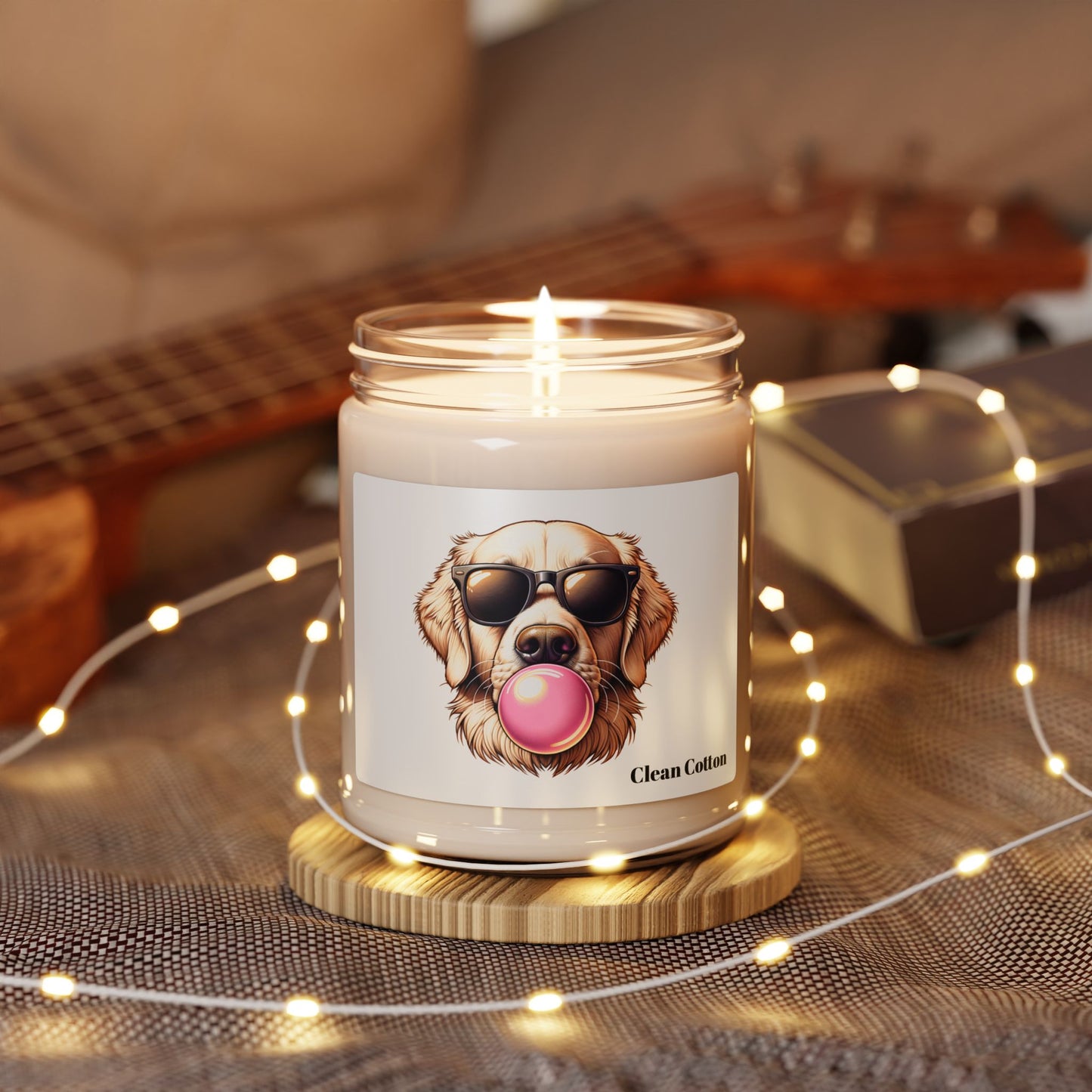 Golden-with-Gum-Scented Soy Candle, 9oz