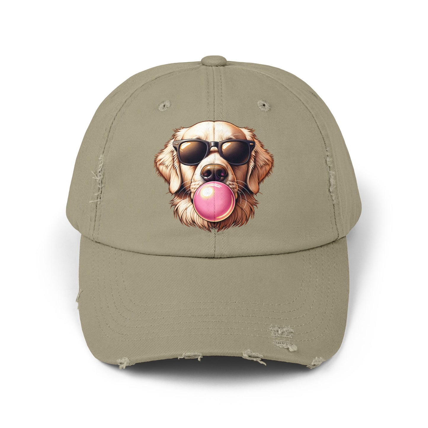 Golden-with-Gum-Unisex Distressed Cap