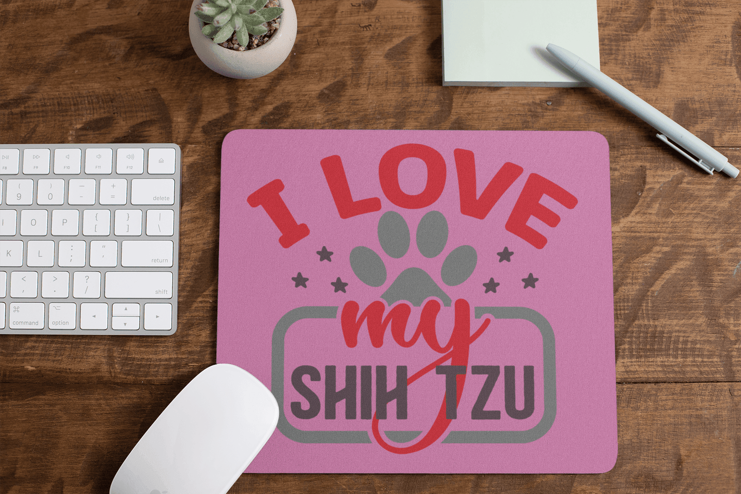 I Love My Shih Tzu Mouse Pad - Shih Tzu Gifts