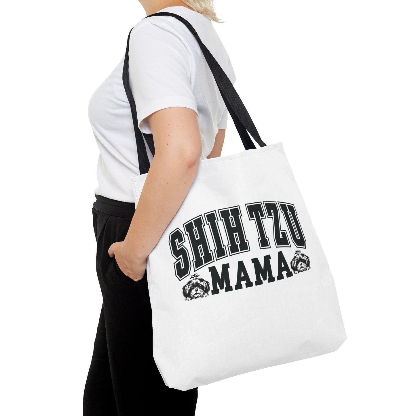 Shih Tzu Mama White Tote Bag - Shih Tzu Gifts