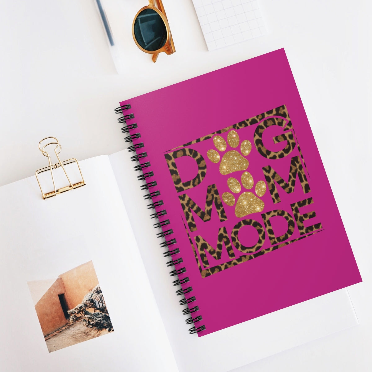 Dog Mom Mode Spiral Notebook – Cute Gift for Dog-Loving Women