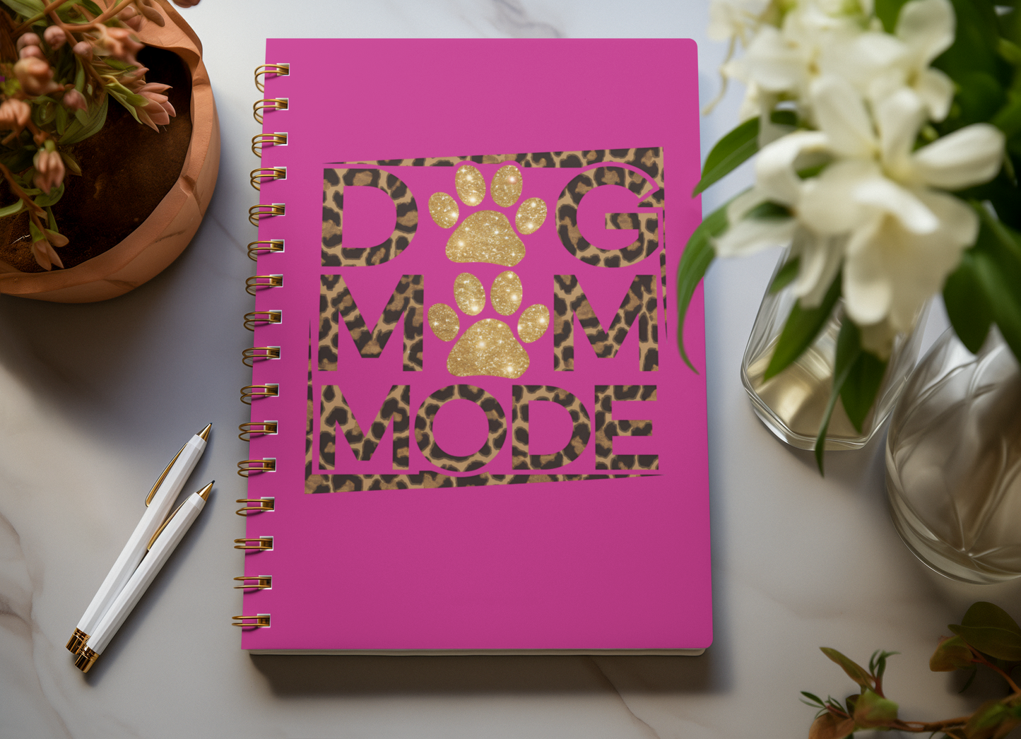 Dog Mom Mode Spiral Notebook – Cute Gift for Dog-Loving Women