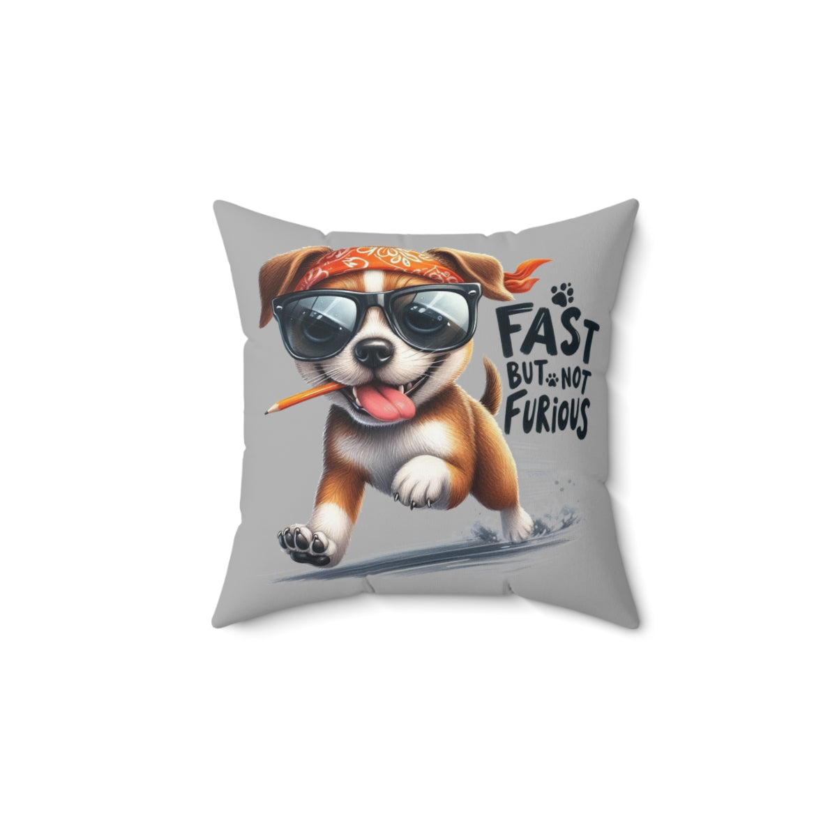 Fast But Not Furious Dog Pillow – Funny Gift for Chill Dog Lovers
