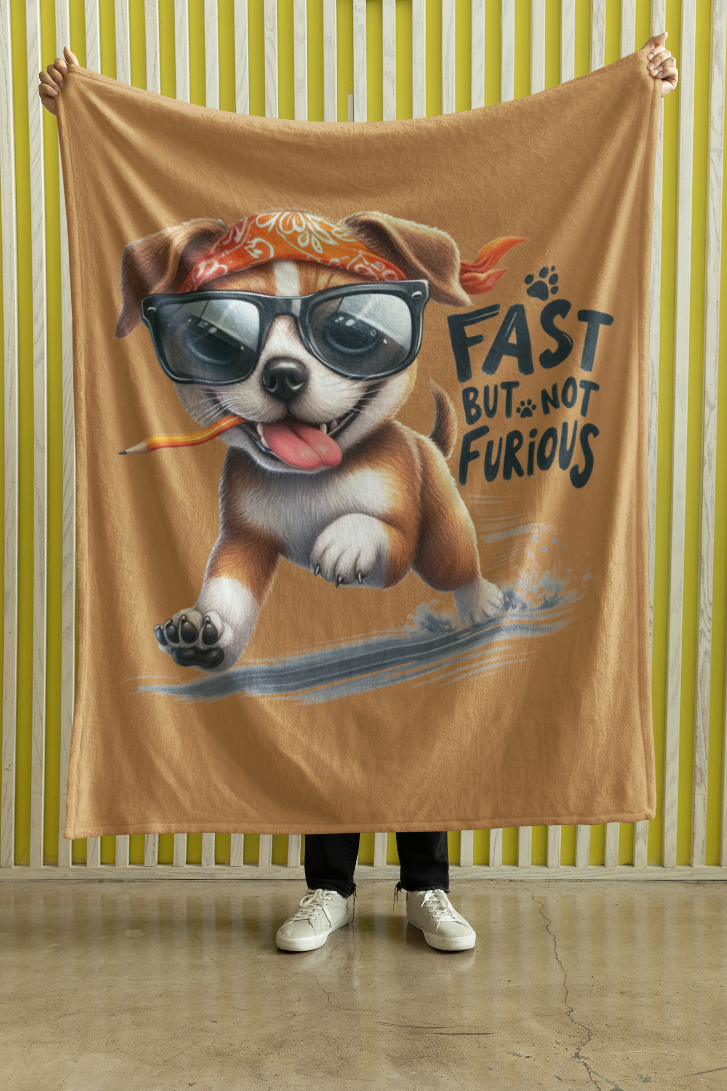 Fast But Not Furious Dog Blanket – Funny & Cozy Gift for Pet Lovers