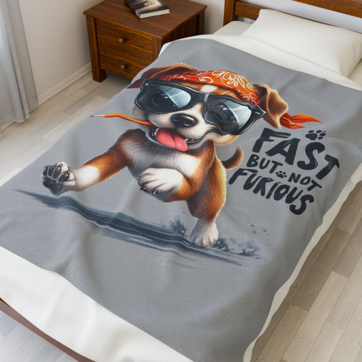 Fast But Not Furious Dog Blanket – Funny & Cozy Gift for Pet Lovers