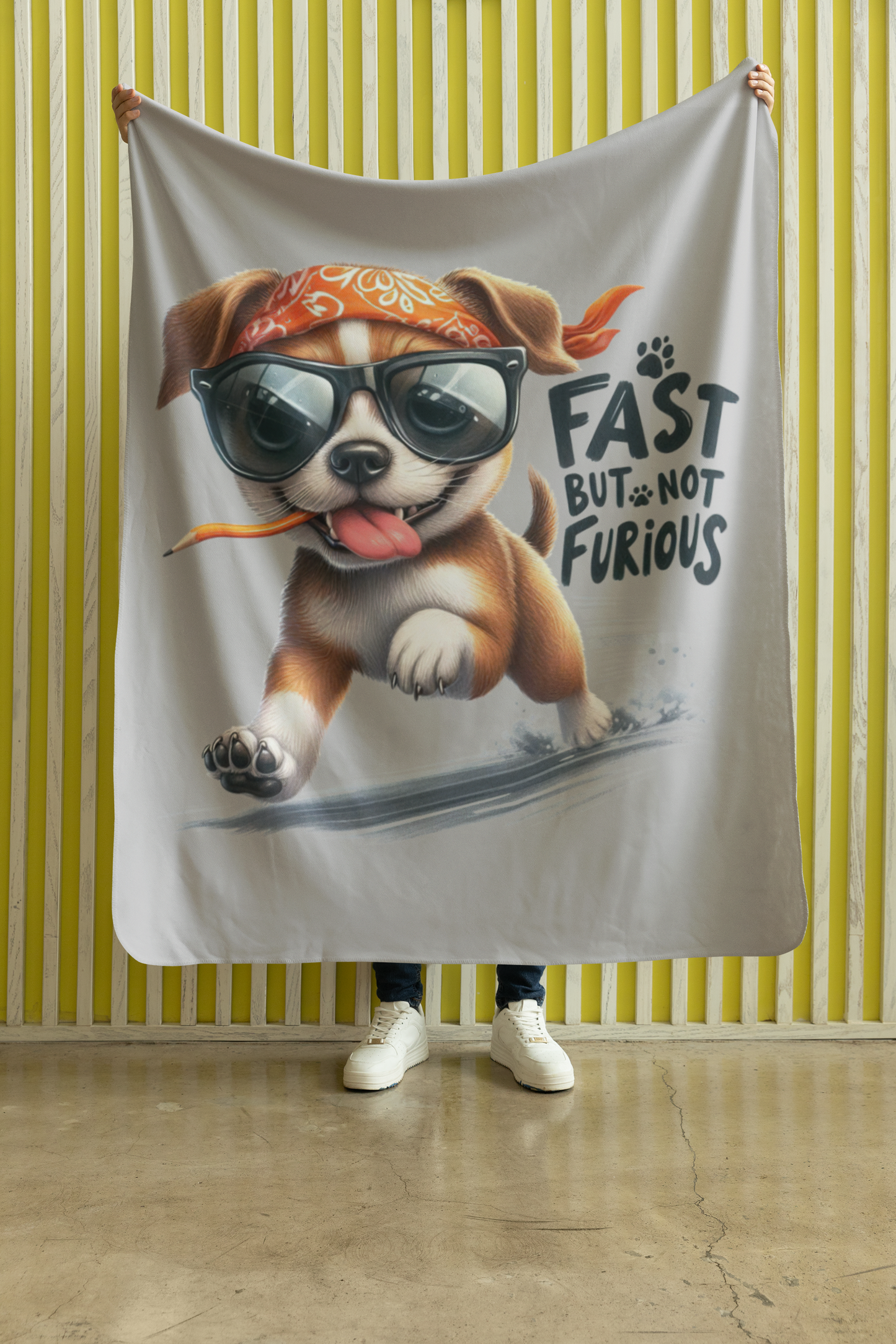 Fast But Not Furious Dog Blanket – Funny & Cozy Gift for Pet Lovers