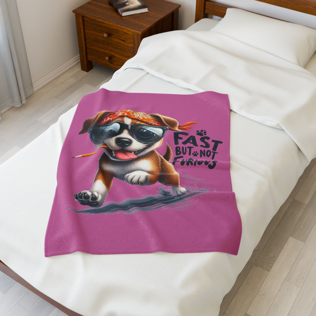 Fast But Not Furious Dog Blanket – Funny & Cozy Gift for Pet Lovers