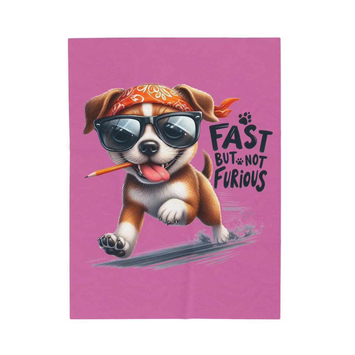 Fast But Not Furious Dog Blanket – Funny & Cozy Gift for Pet Lovers