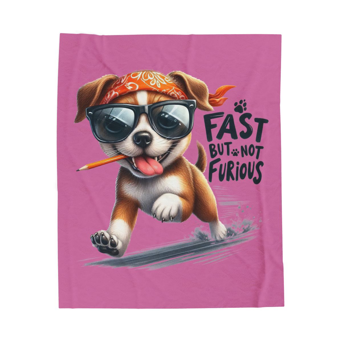 Fast But Not Furious Dog Blanket – Funny & Cozy Gift for Pet Lovers