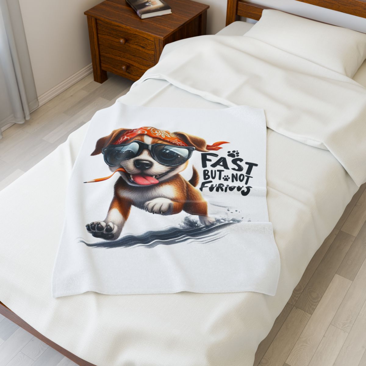 Fast But Not Furious Dog Blanket – Funny & Cozy Gift for Pet Lovers