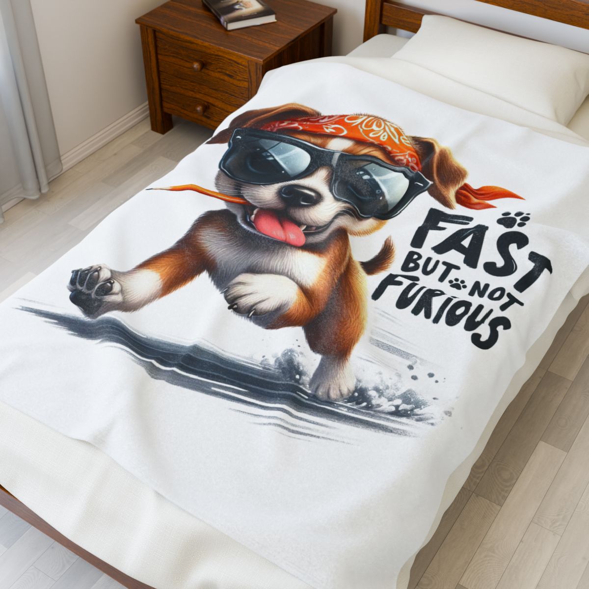 Fast But Not Furious Dog Blanket – Funny & Cozy Gift for Pet Lovers