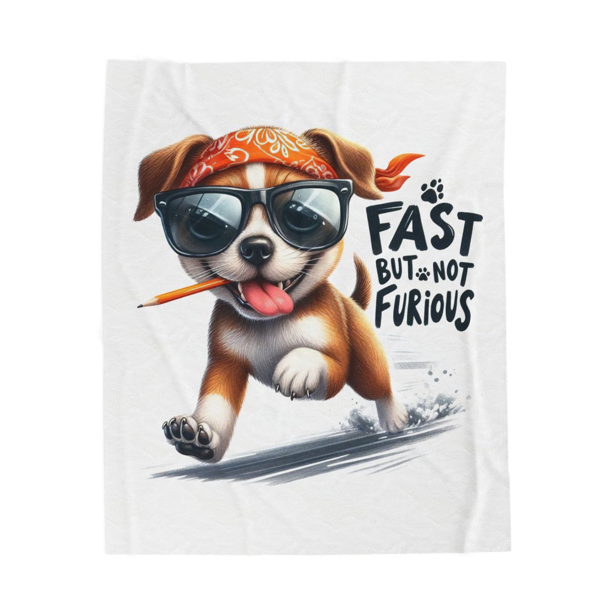Fast But Not Furious Dog Blanket – Funny & Cozy Gift for Pet Lovers