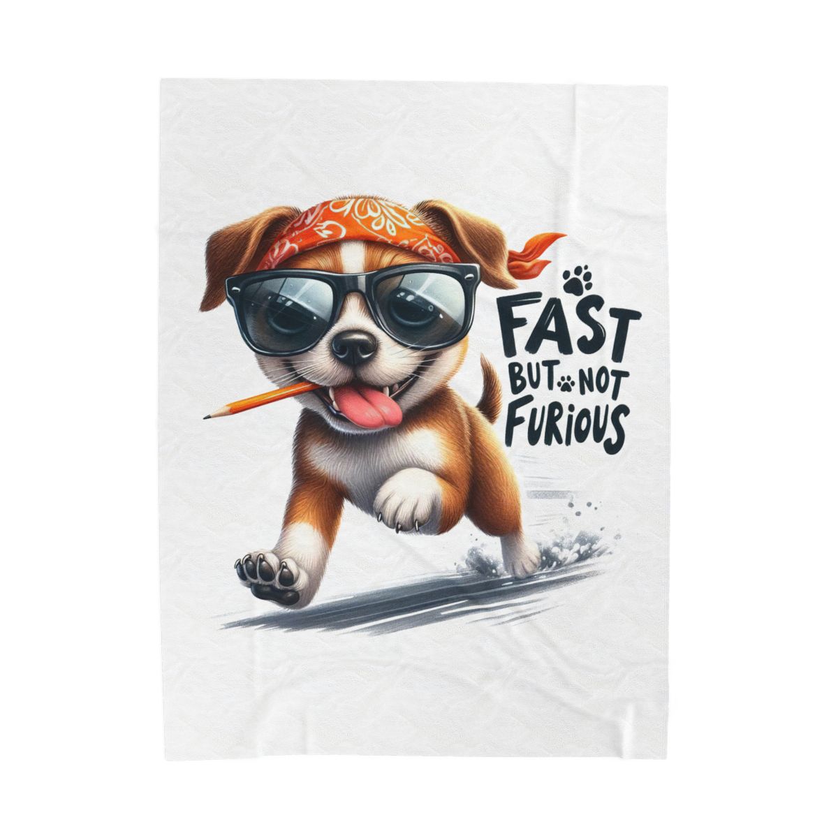 Fast But Not Furious Dog Blanket – Funny & Cozy Gift for Pet Lovers