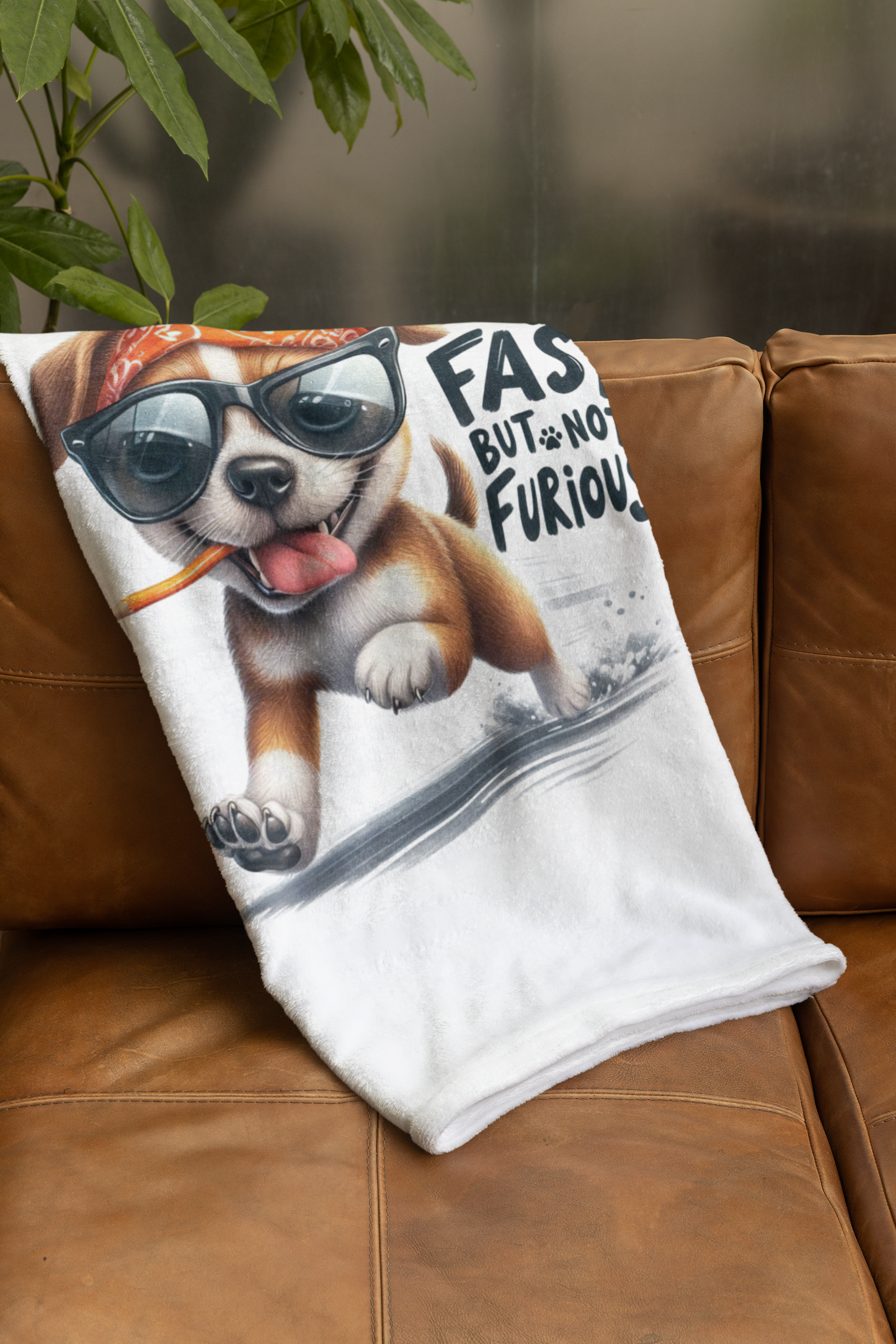 Fast But Not Furious Dog Blanket – Funny & Cozy Gift for Pet Lovers