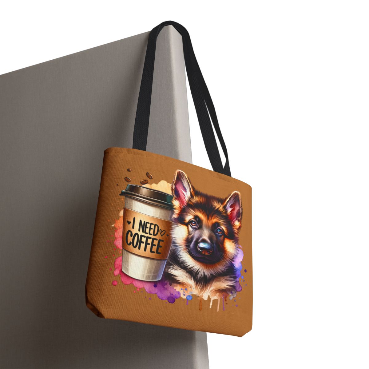 German Shepherd Coffee Tote Bag – Gift for Dog & Coffee Lovers
