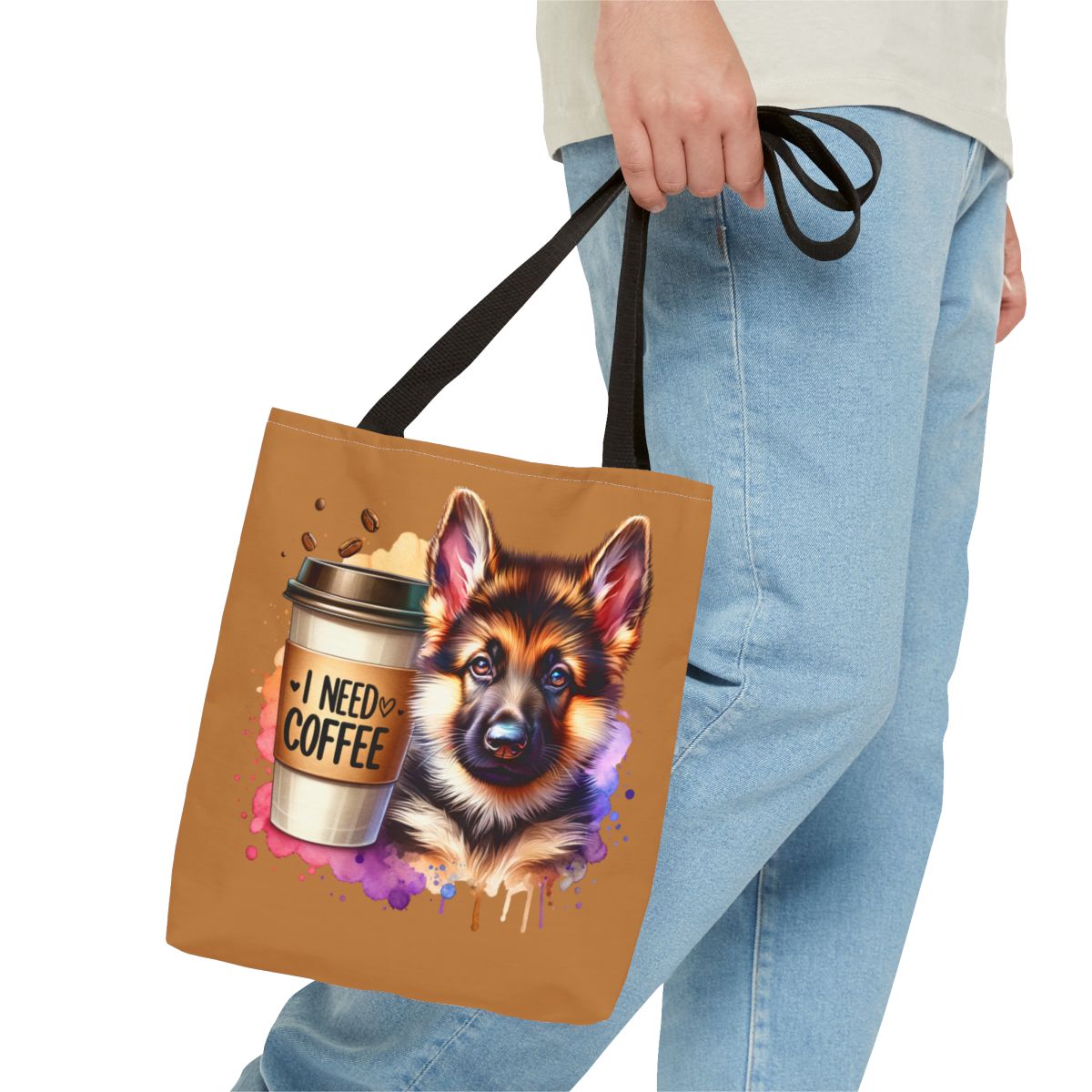 German Shepherd Coffee Tote Bag – Gift for Dog & Coffee Lovers
