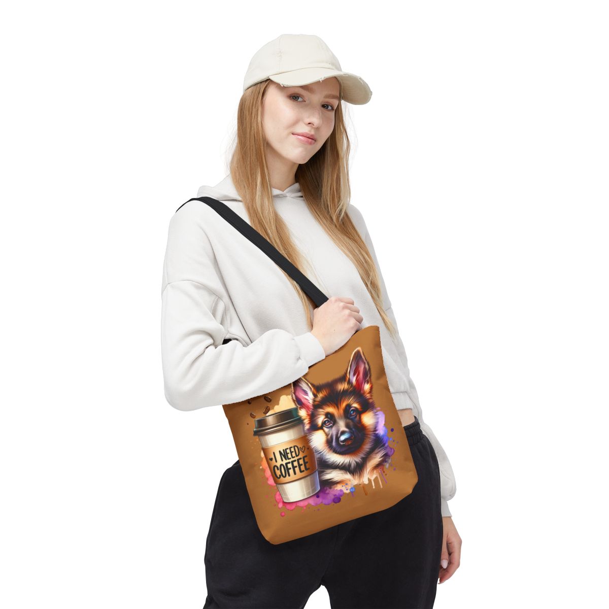 German Shepherd Coffee Tote Bag – Gift for Dog & Coffee Lovers