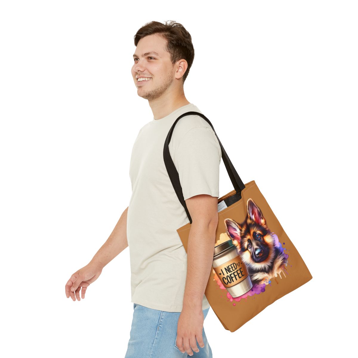 German Shepherd Coffee Tote Bag – Gift for Dog & Coffee Lovers