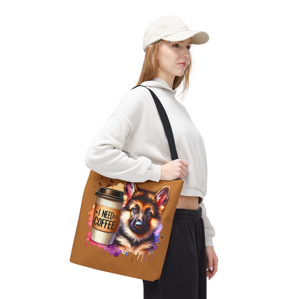 German Shepherd Coffee Tote Bag – Gift for Dog & Coffee Lovers