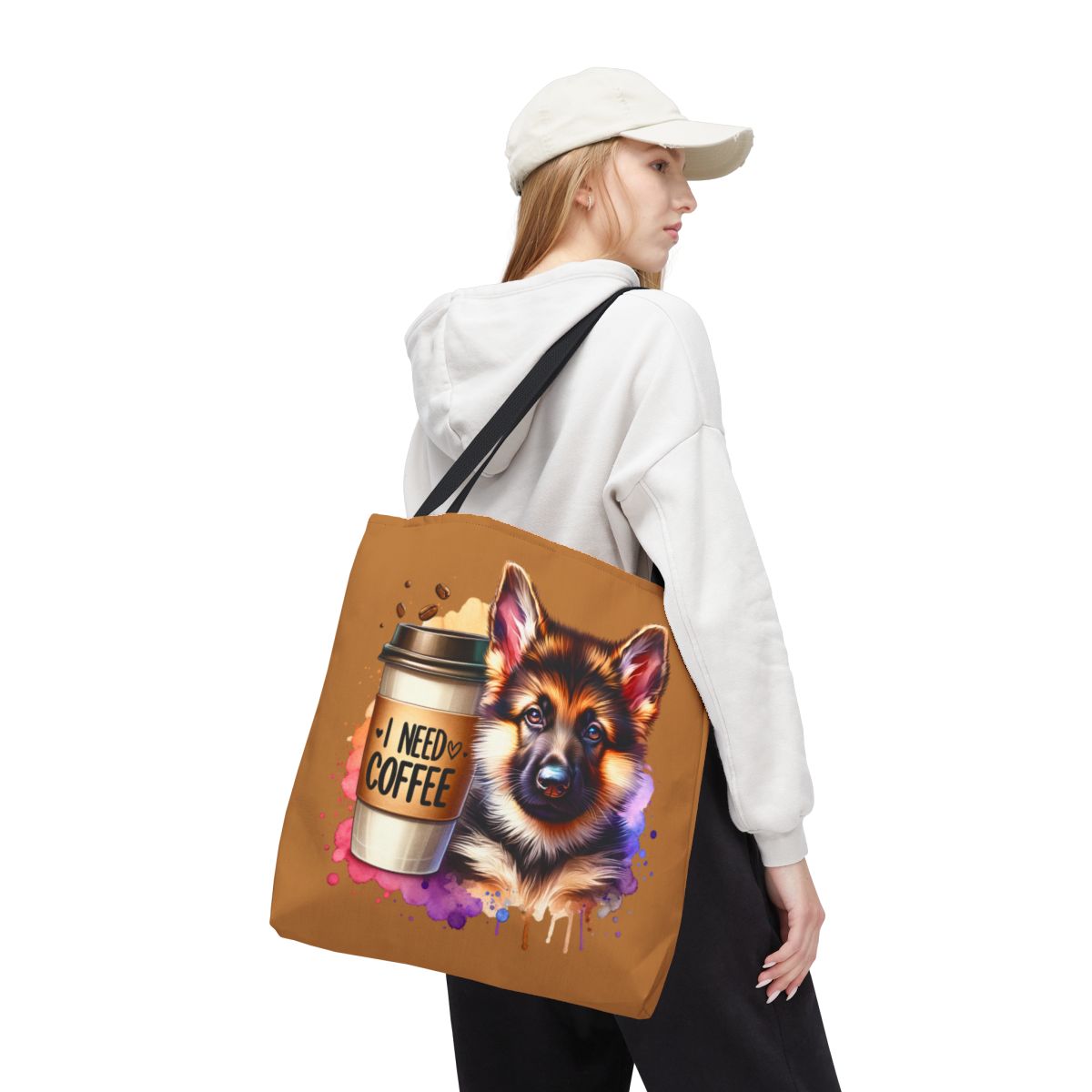 German Shepherd Coffee Tote Bag – Gift for Dog & Coffee Lovers