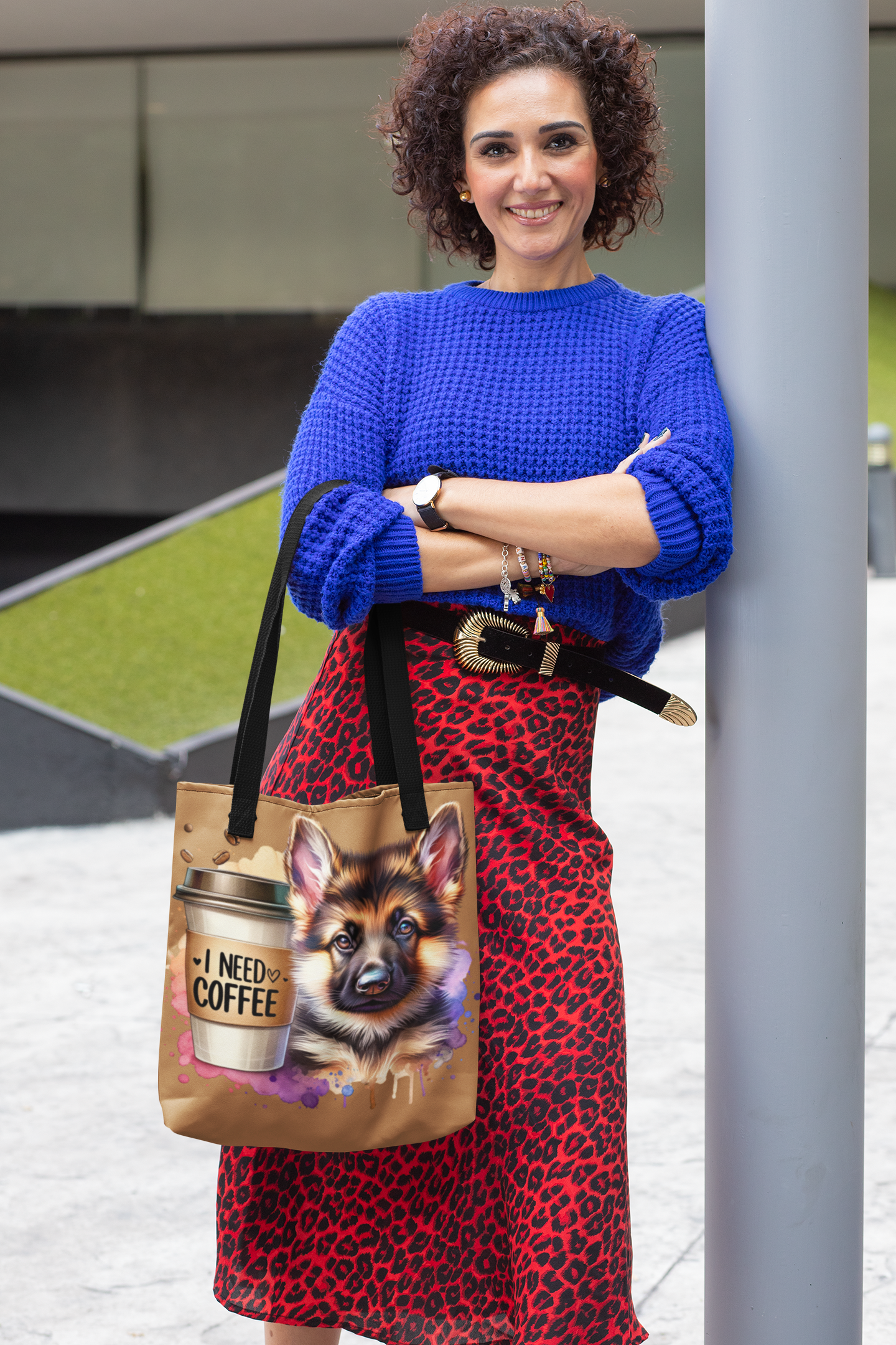 German Shepherd Coffee Tote Bag – Gift for Dog & Coffee Lovers