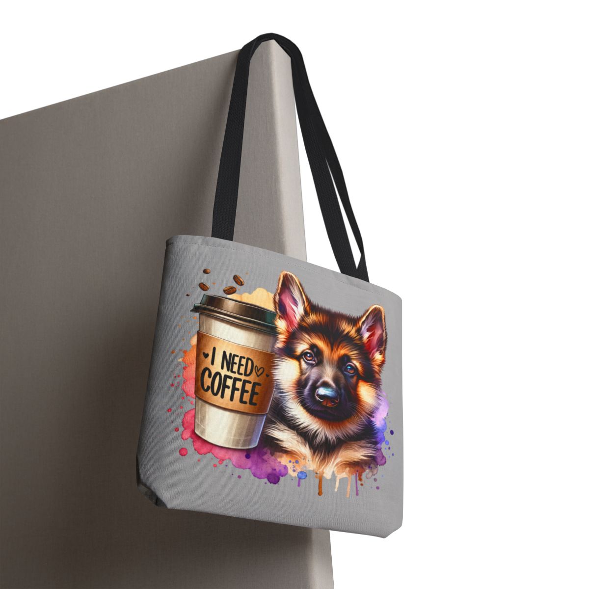 German Shepherd Coffee Tote Bag – Gift for Dog & Coffee Lovers