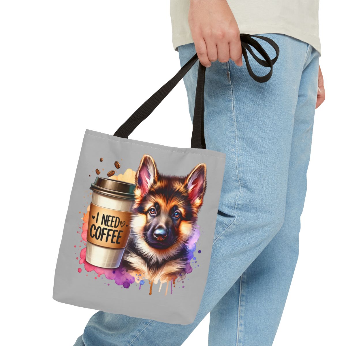 German Shepherd Coffee Tote Bag – Gift for Dog & Coffee Lovers