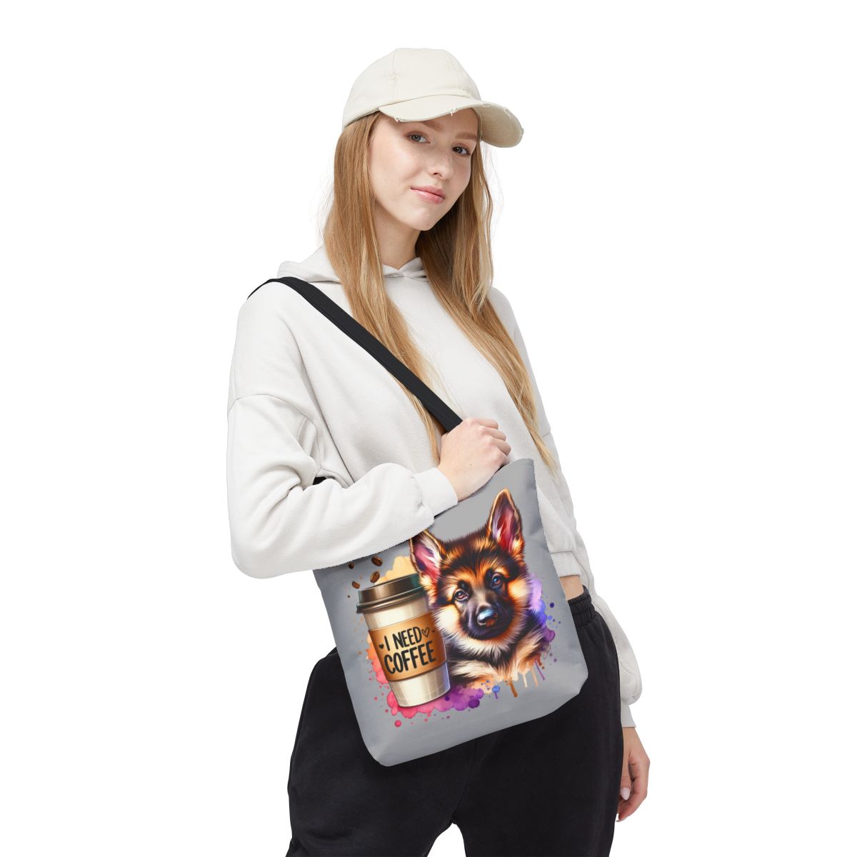 German Shepherd Coffee Tote Bag – Gift for Dog & Coffee Lovers