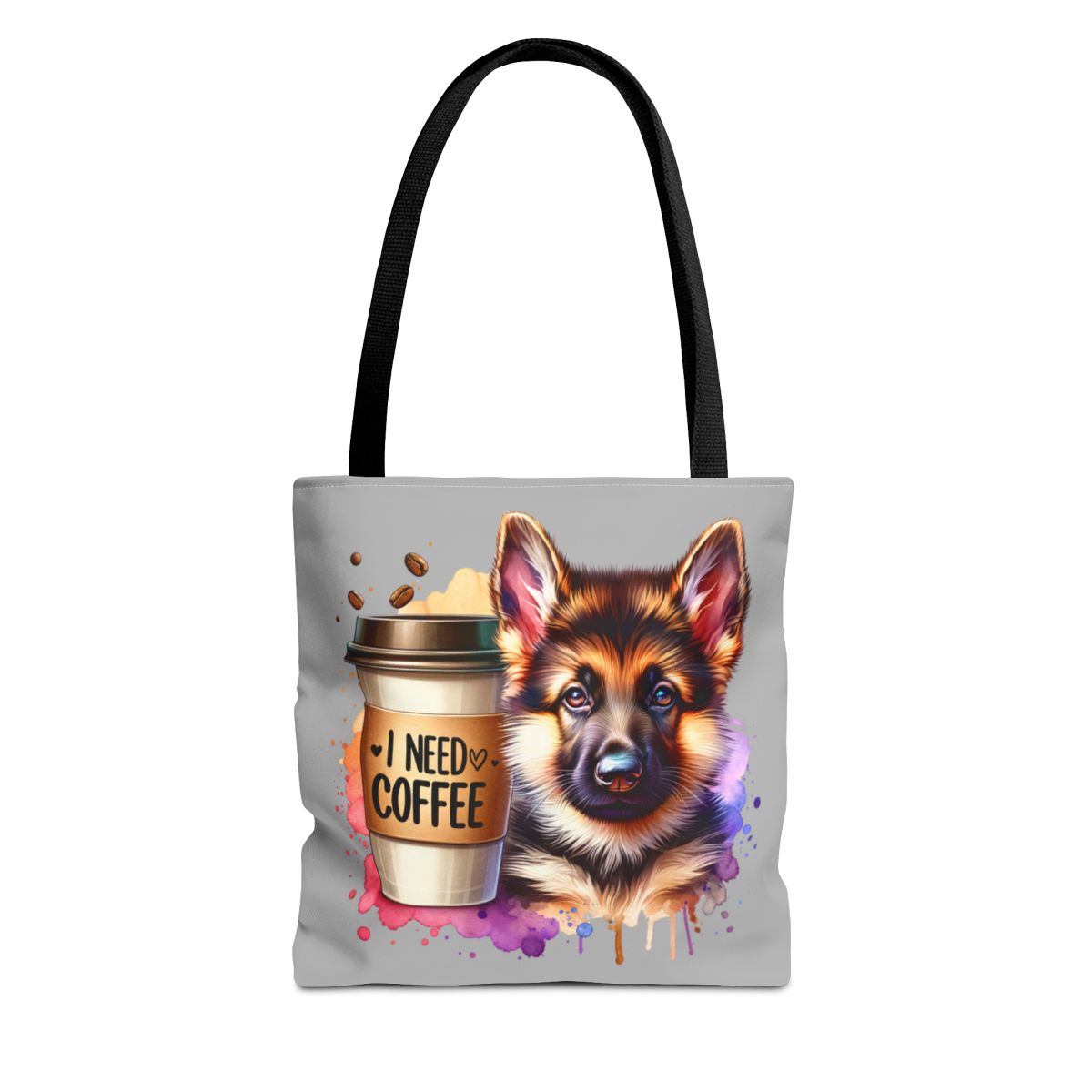 German Shepherd Coffee Tote Bag – Gift for Dog & Coffee Lovers