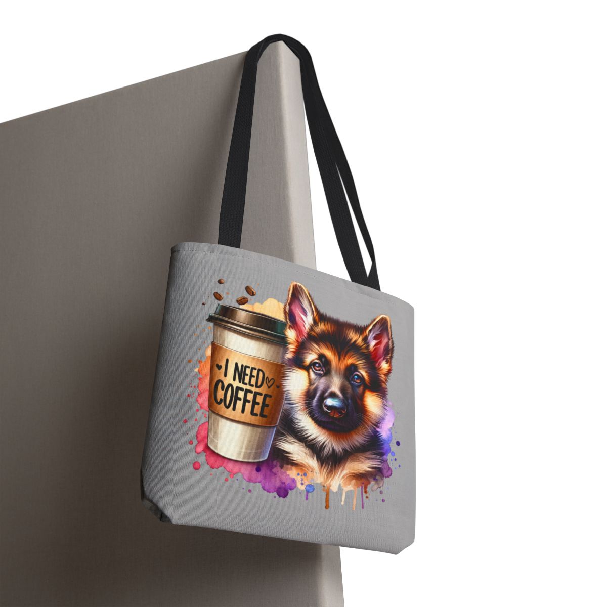 German Shepherd Coffee Tote Bag – Gift for Dog & Coffee Lovers