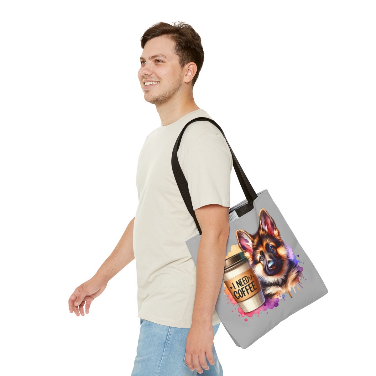 German Shepherd Coffee Tote Bag – Gift for Dog & Coffee Lovers