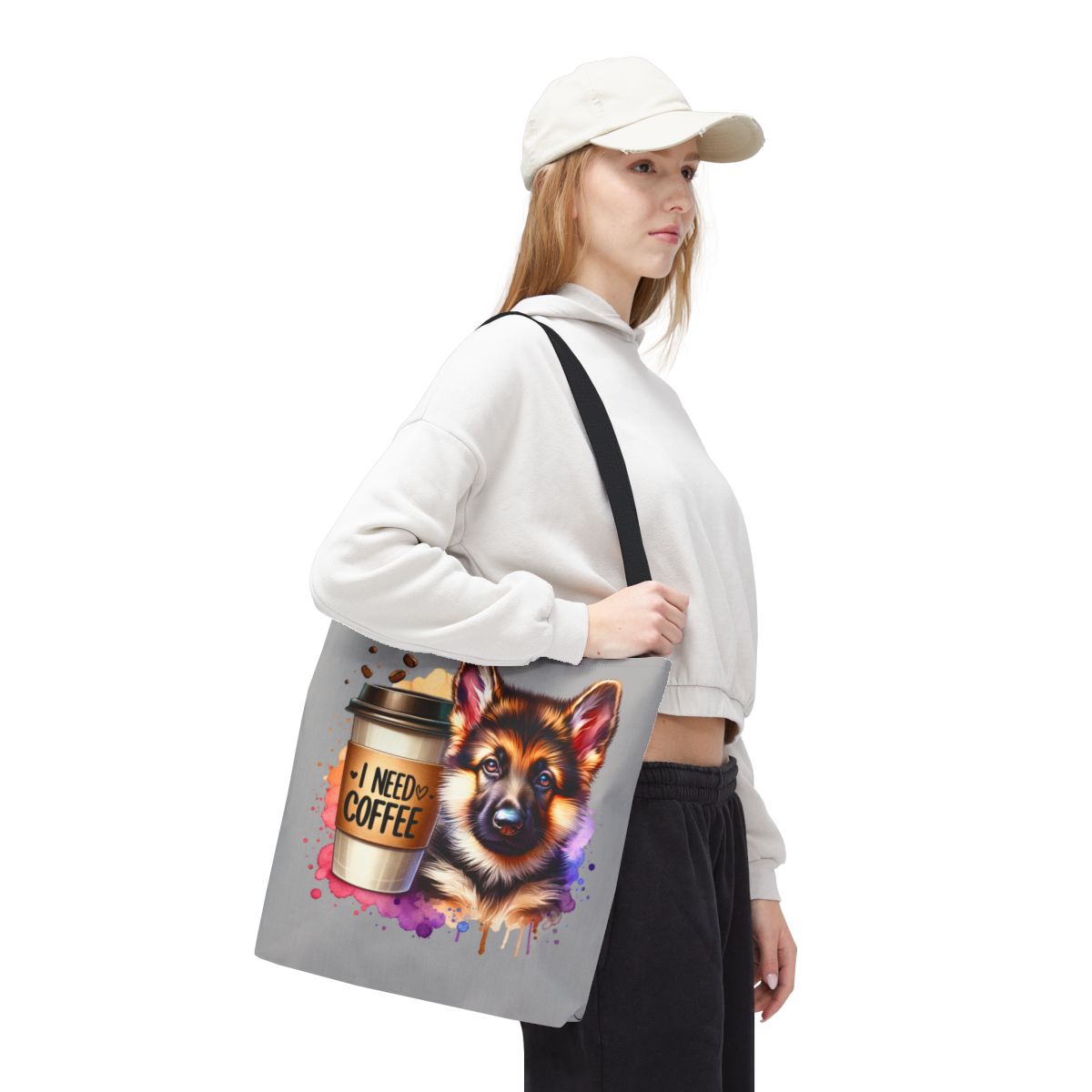 German Shepherd Coffee Tote Bag – Gift for Dog & Coffee Lovers