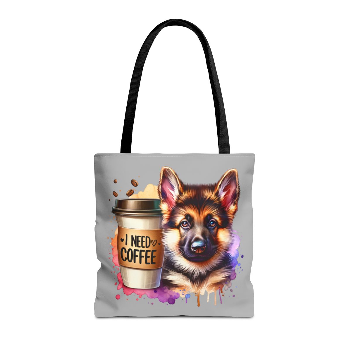 German Shepherd Coffee Tote Bag – Gift for Dog & Coffee Lovers