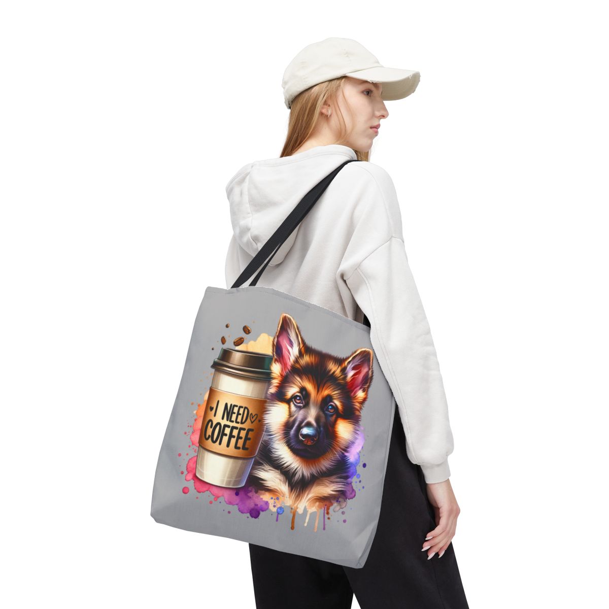 German Shepherd Coffee Tote Bag – Gift for Dog & Coffee Lovers