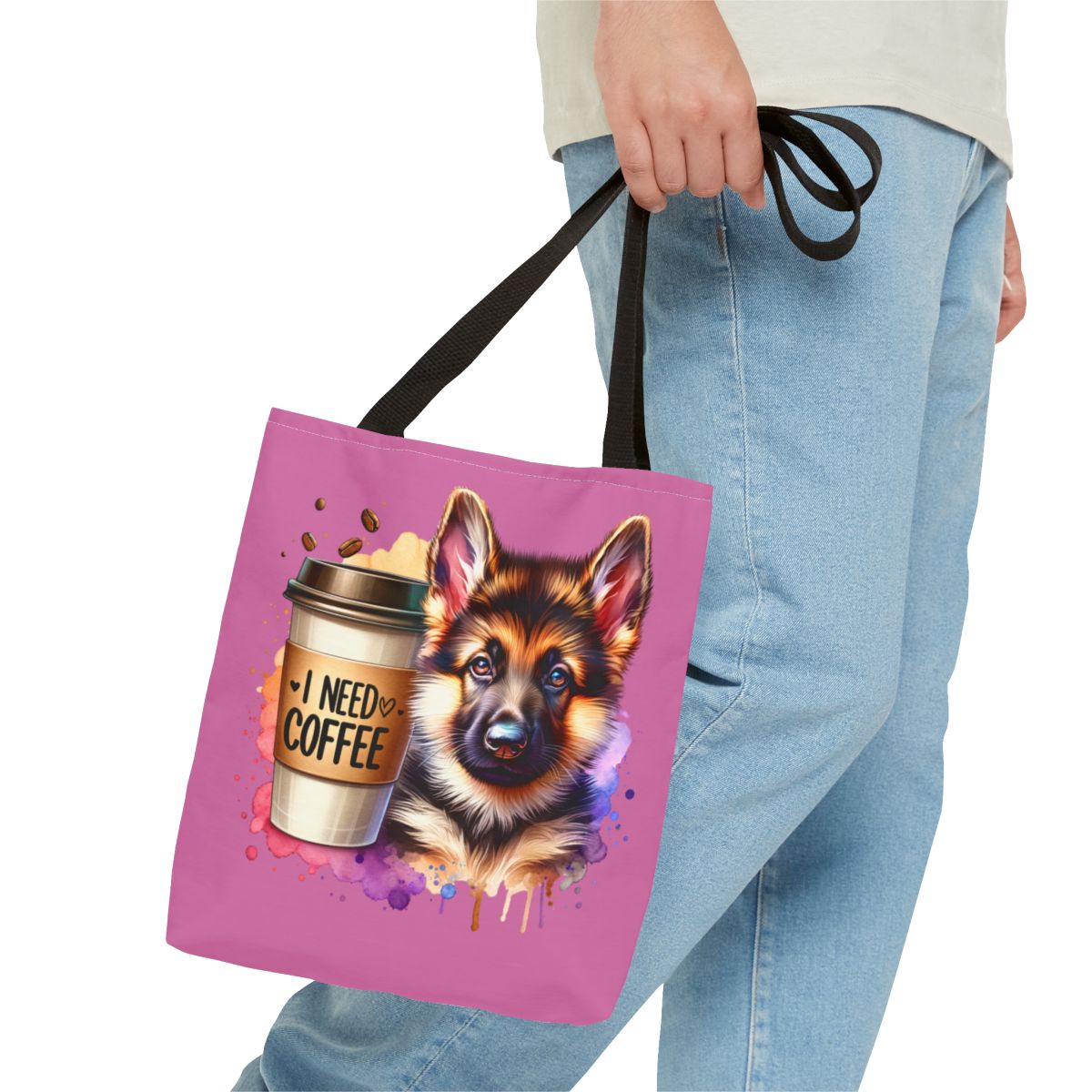 German Shepherd Coffee Tote Bag – Gift for Dog & Coffee Lovers