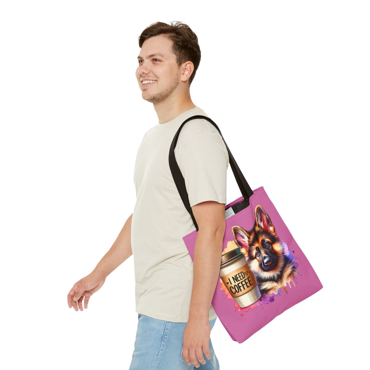 German Shepherd Coffee Tote Bag – Gift for Dog & Coffee Lovers