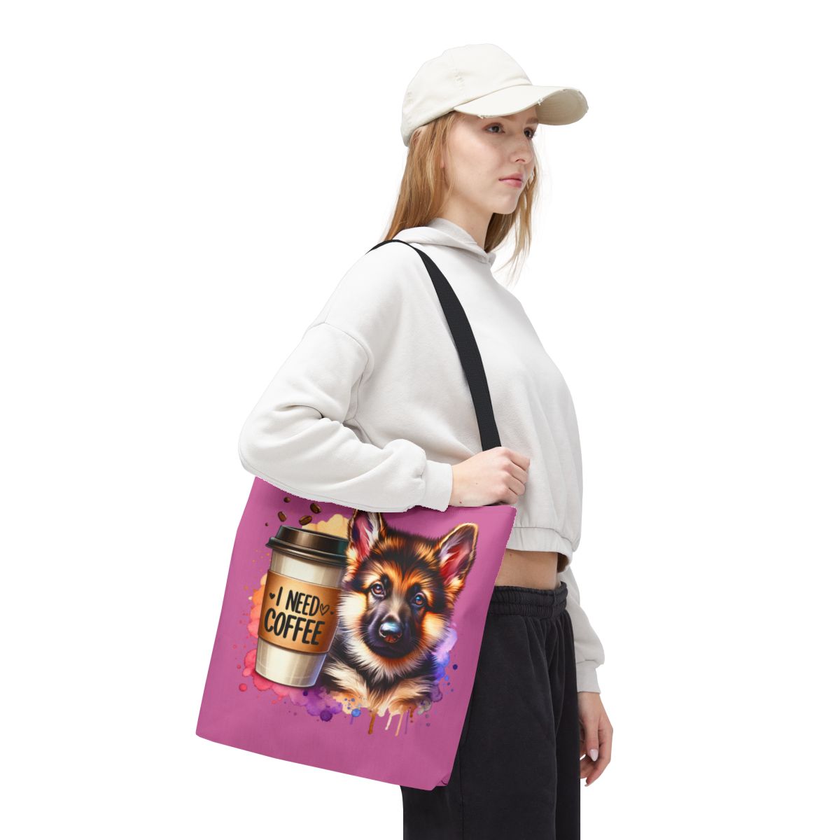 German Shepherd Coffee Tote Bag – Gift for Dog & Coffee Lovers