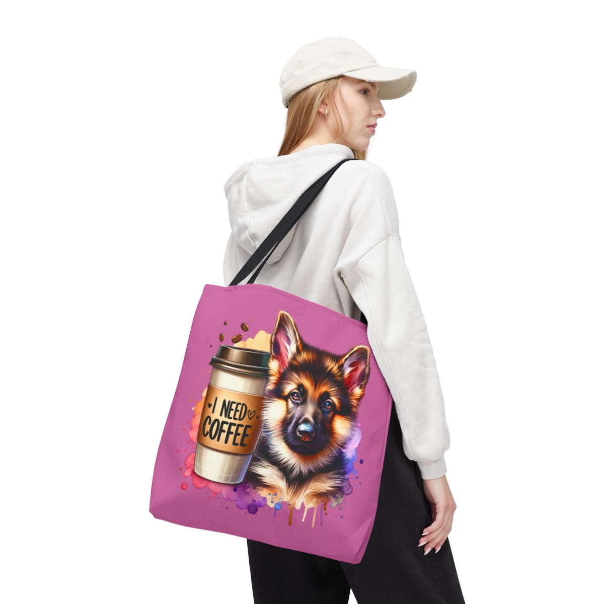 German Shepherd Coffee Tote Bag – Gift for Dog & Coffee Lovers