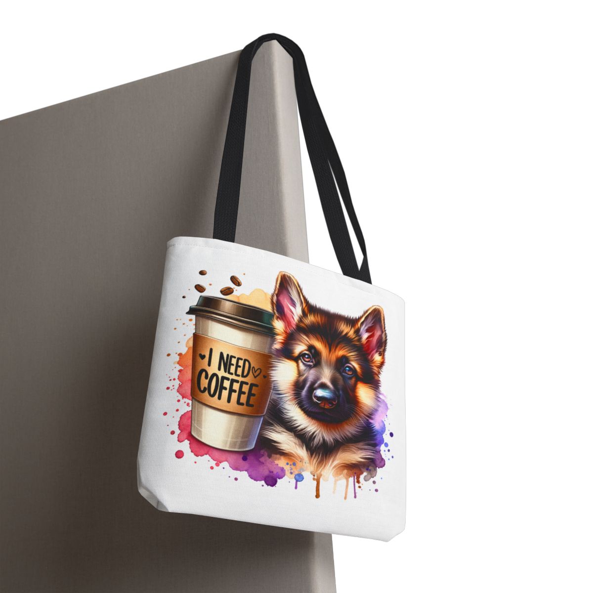 German Shepherd Coffee Tote Bag – Gift for Dog & Coffee Lovers