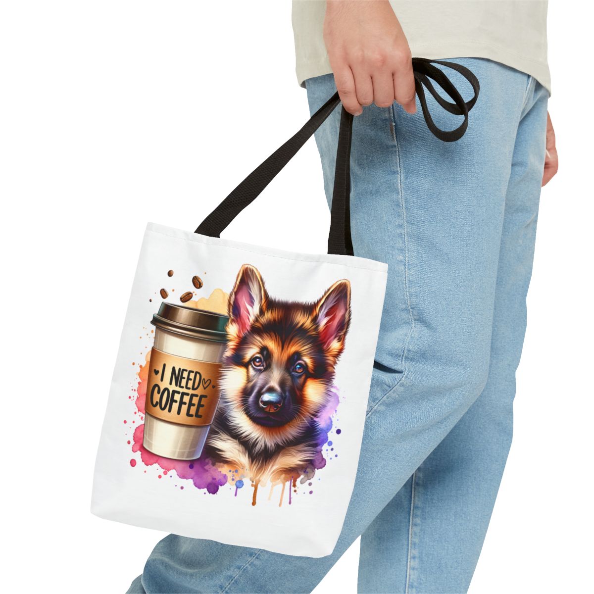 German Shepherd Coffee Tote Bag – Gift for Dog & Coffee Lovers