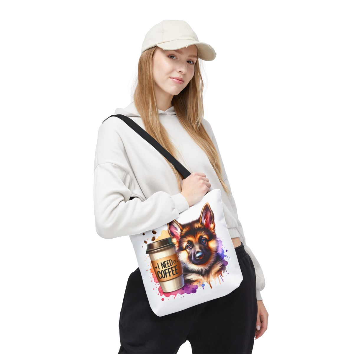 German Shepherd Coffee Tote Bag – Gift for Dog & Coffee Lovers