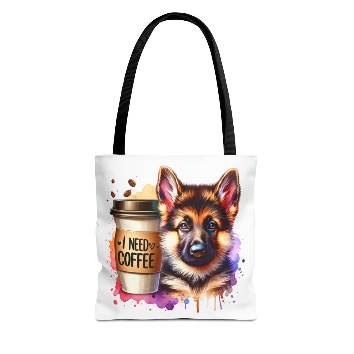 German Shepherd Coffee Tote Bag – Gift for Dog & Coffee Lovers