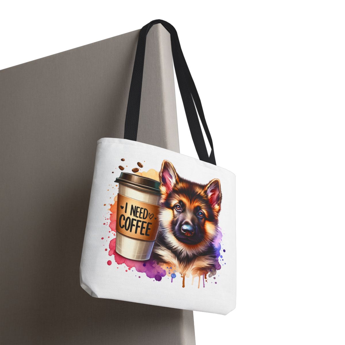 German Shepherd Coffee Tote Bag – Gift for Dog & Coffee Lovers