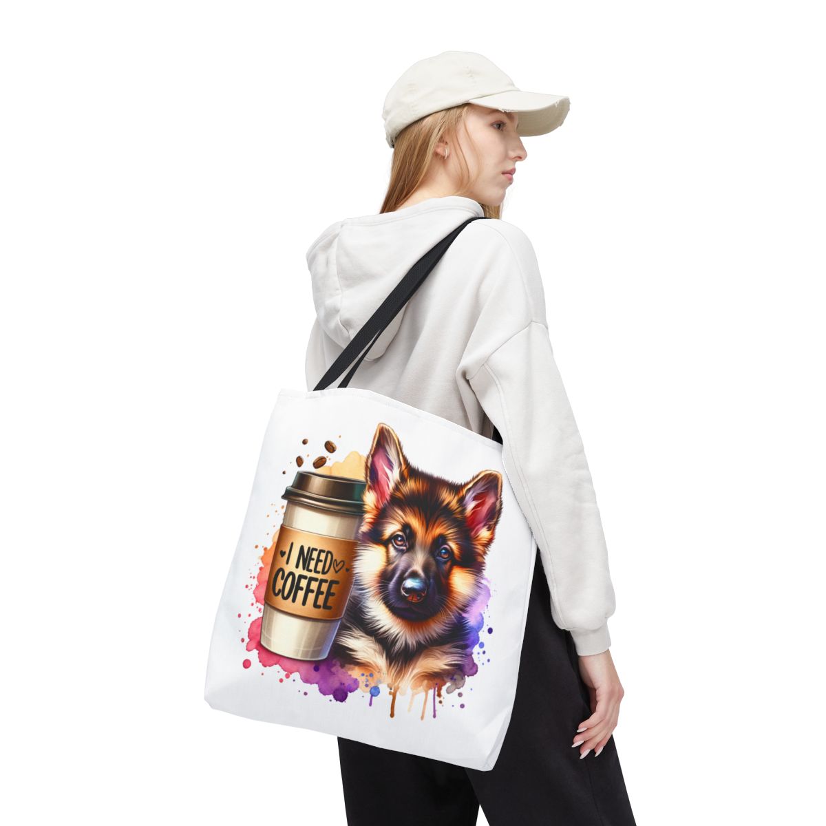 German Shepherd Coffee Tote Bag – Gift for Dog & Coffee Lovers