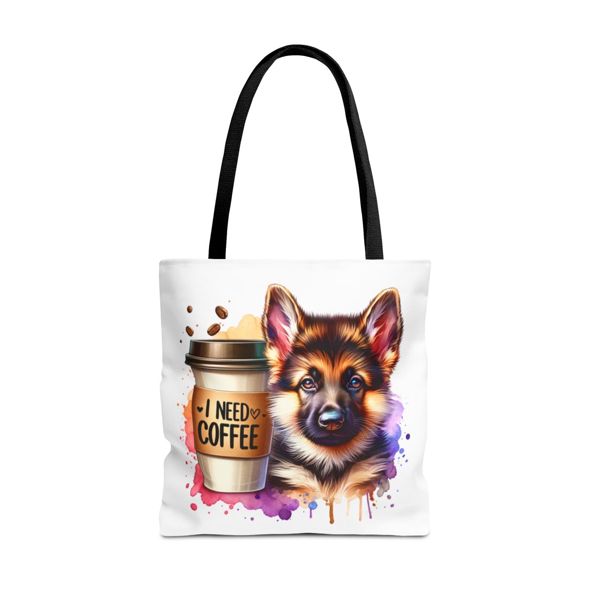 German Shepherd Coffee Tote Bag – Gift for Dog & Coffee Lovers