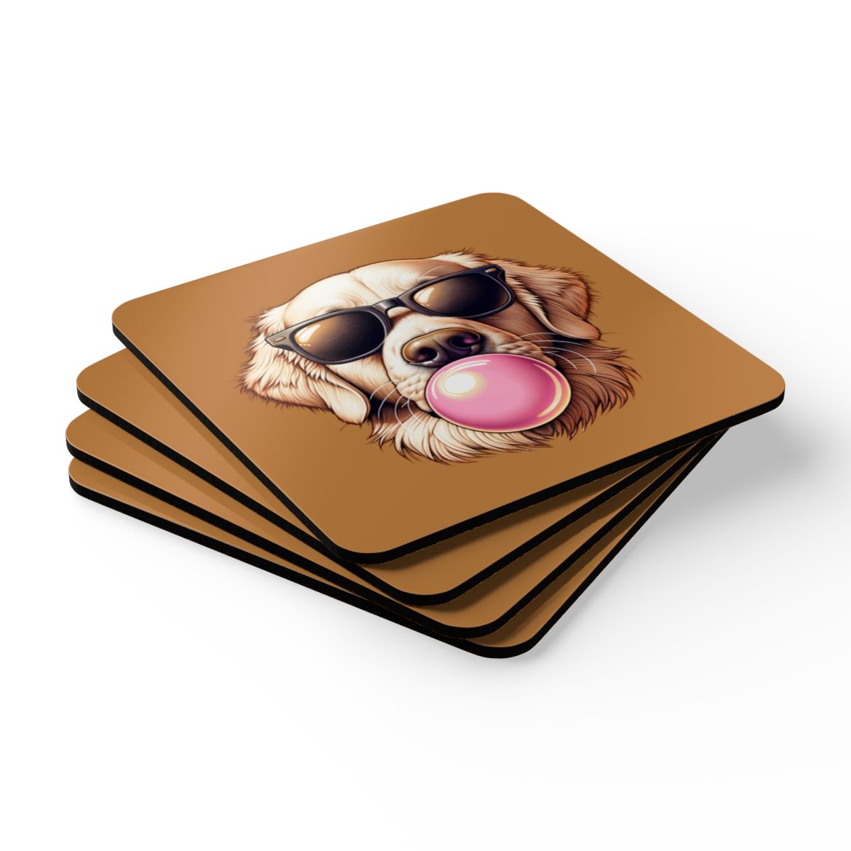 Golden-with-Gum-white- Corkwood Coaster Set