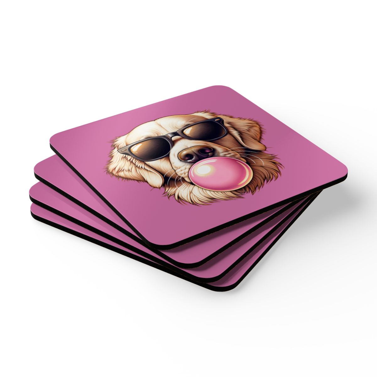 Golden-with-Gum-white- Corkwood Coaster Set